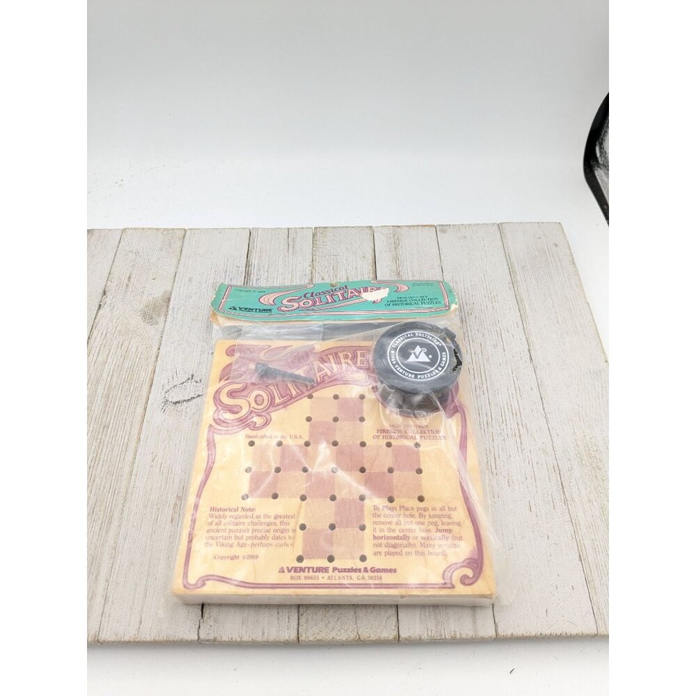 Venture Classical Solitaire Travel Board Game 1989 Unopened Sealed